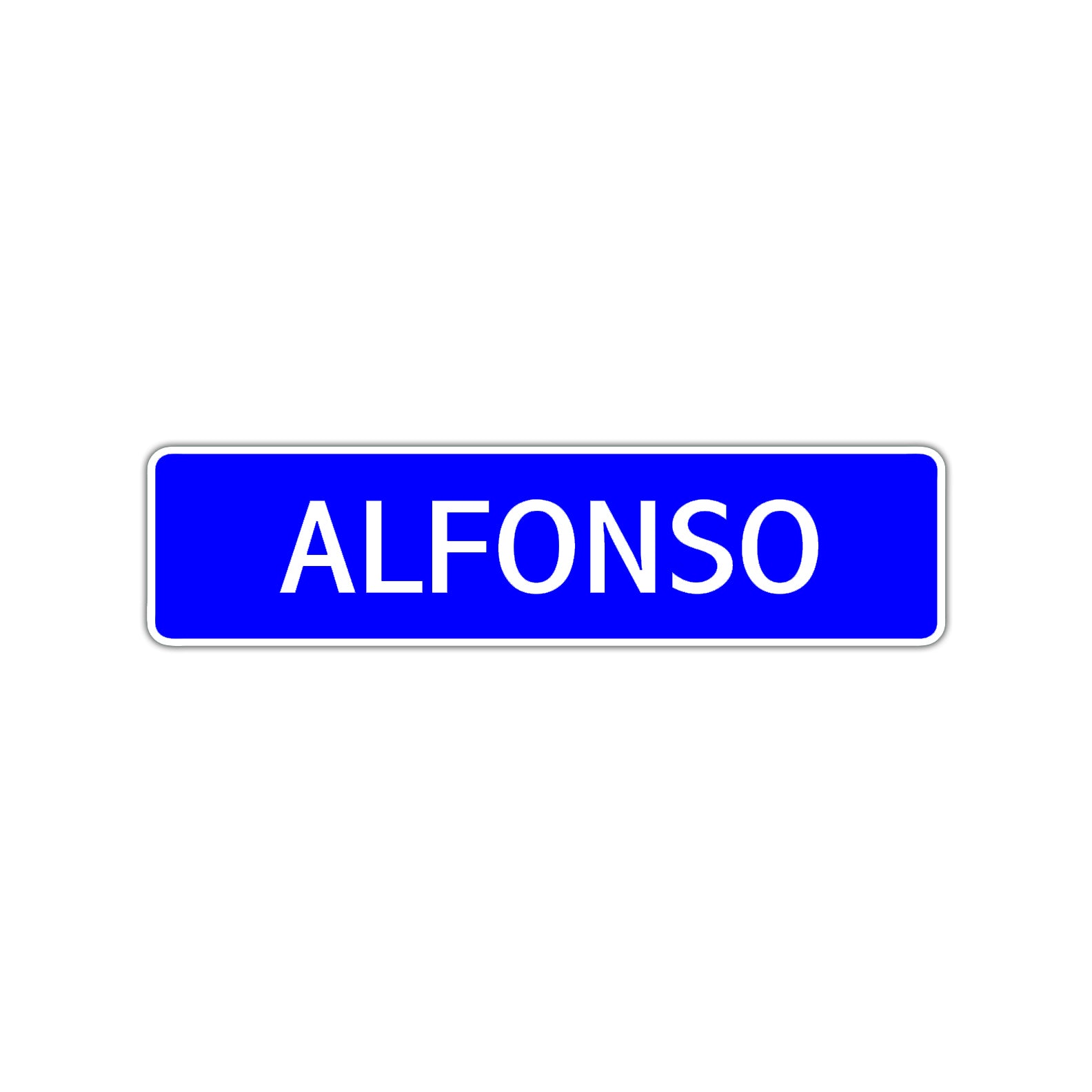 Alfonso Street Sign Children Name Room Plate