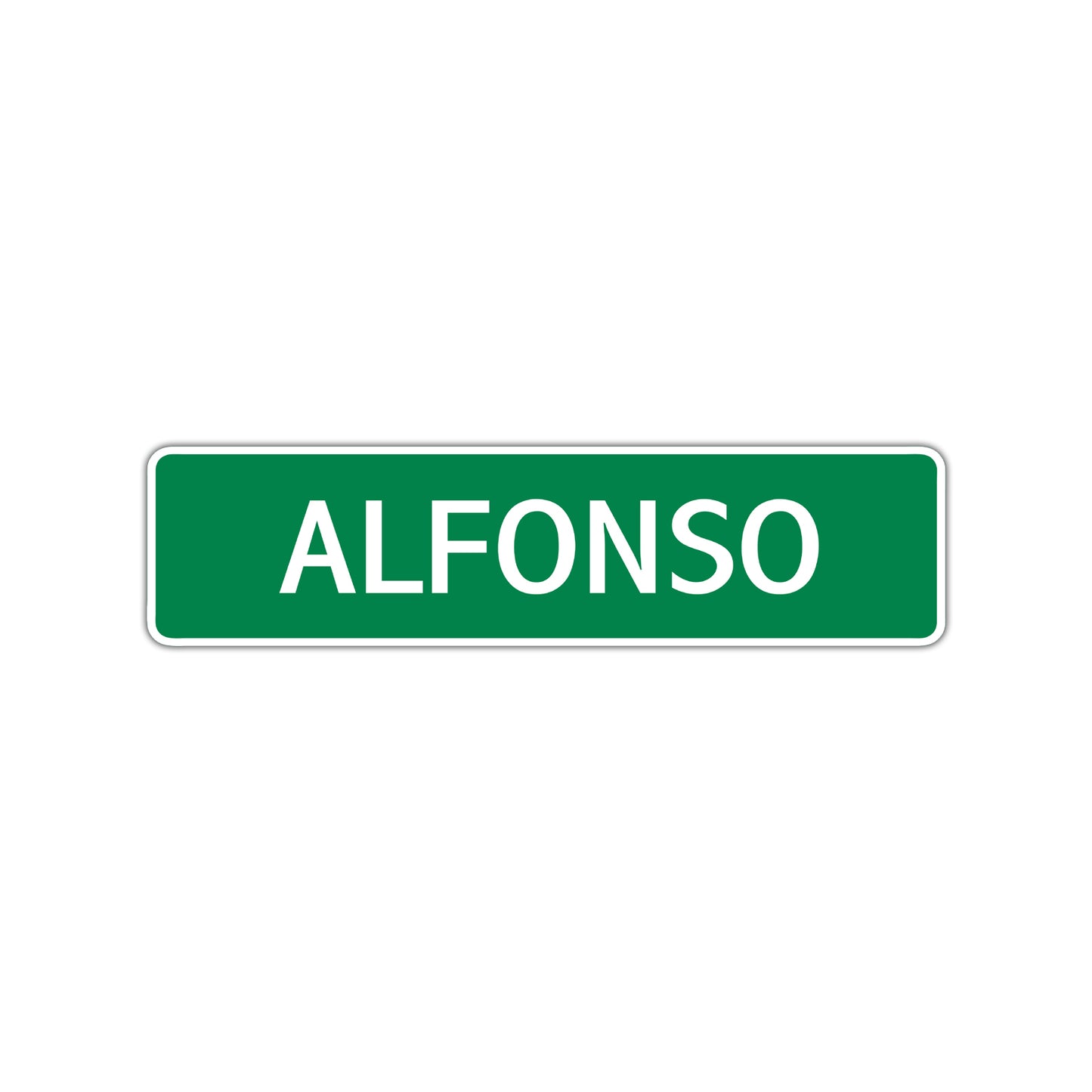 Alfonso Street Sign Children Name Room Plate