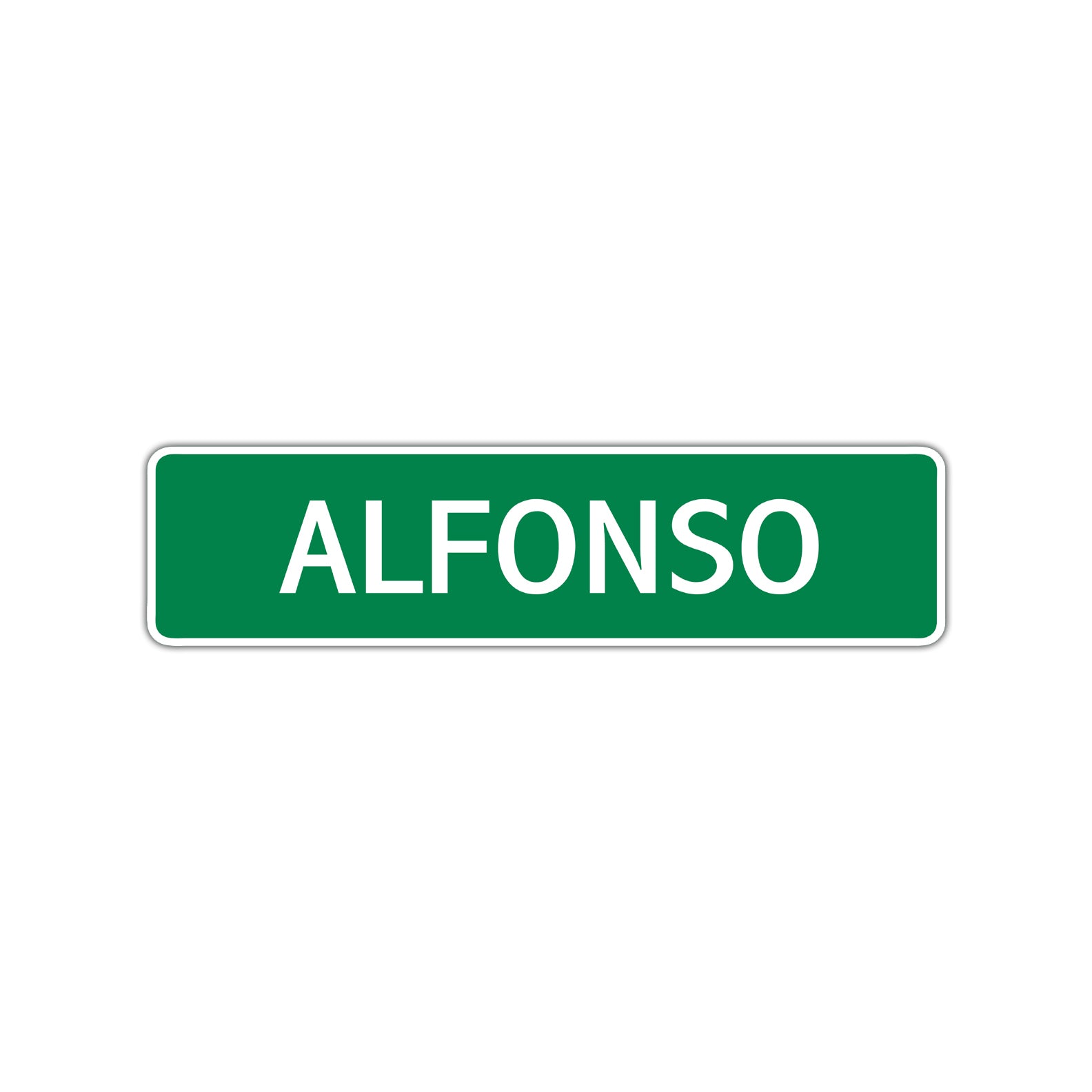 Alfonso Street Sign Children Name Room Plate