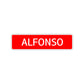 Alfonso Street Sign Children Name Room Plate