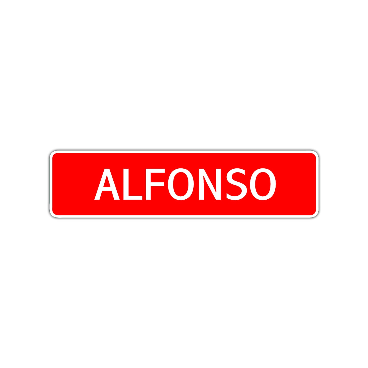 Alfonso Street Sign Children Name Room Plate