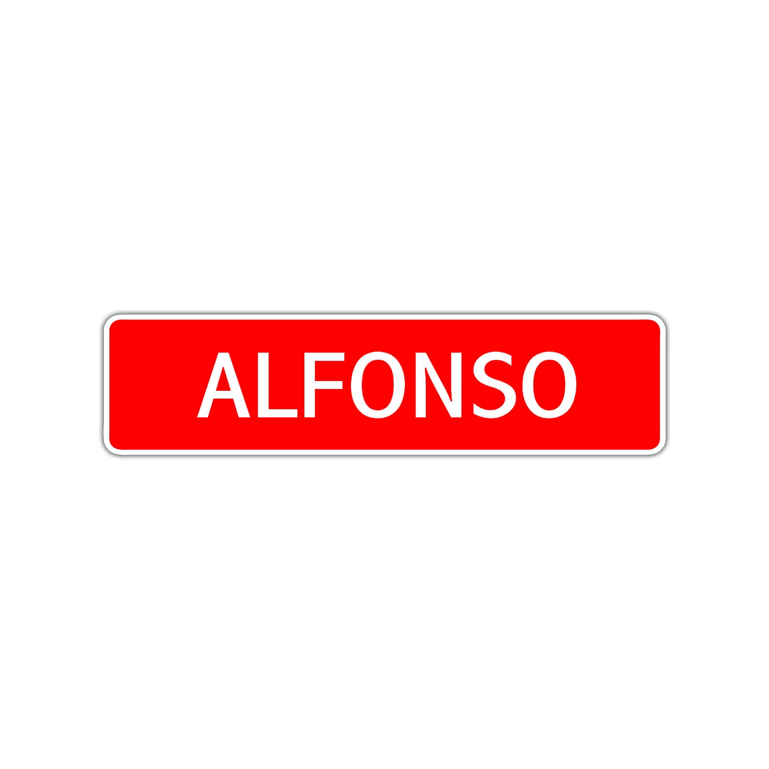 Alfonso Street Sign Children Name Room Plate