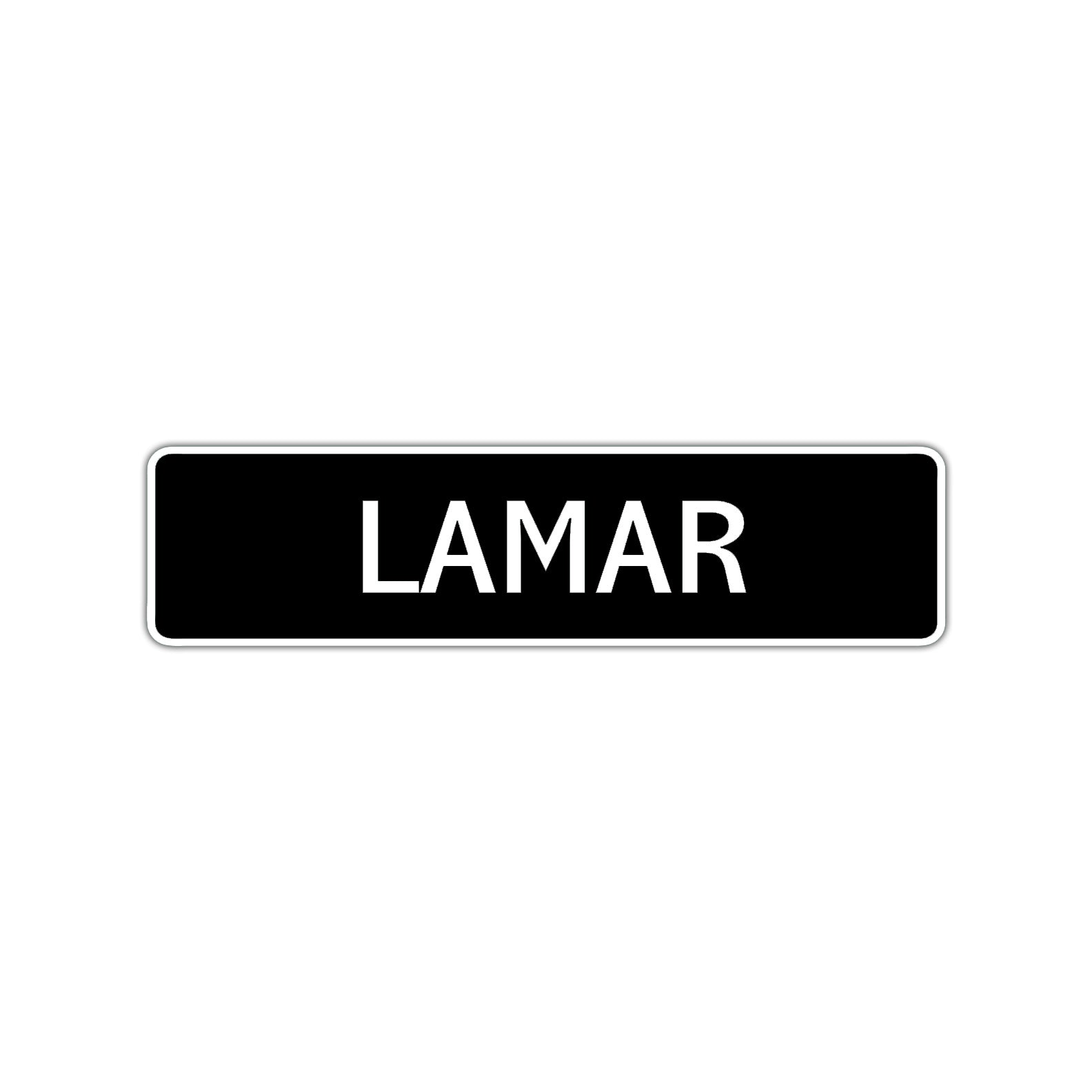 Lamar Street Sign Children Name Room Plate