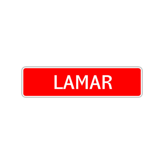 Lamar Street Sign Children Name Room Plate