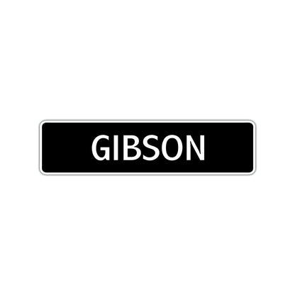 Gibson Street Sign Children Name Room Plate