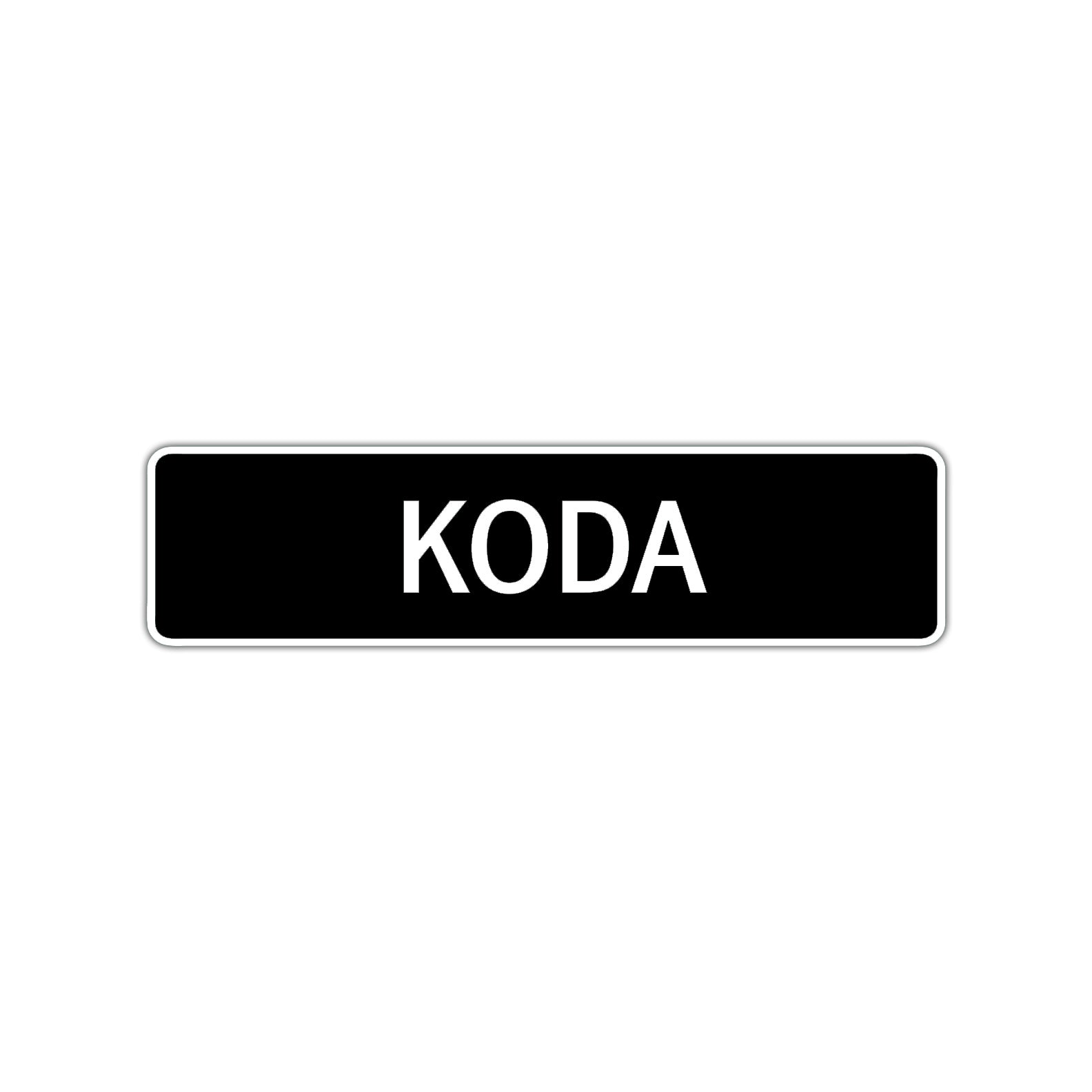 Koda Street Sign Children Name Room Plate