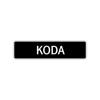 Koda Street Sign Children Name Room Plate