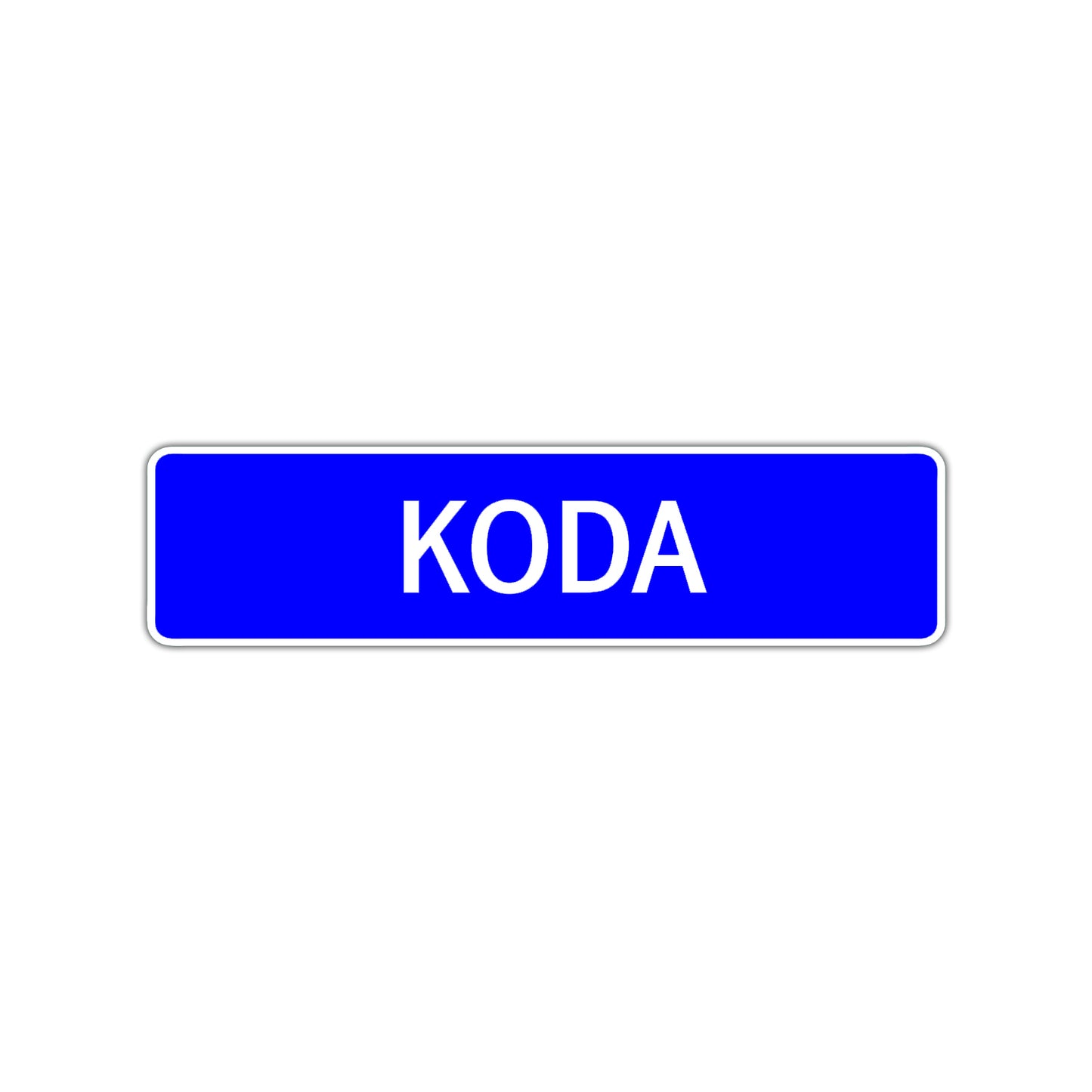 Koda Street Sign Children Name Room Plate