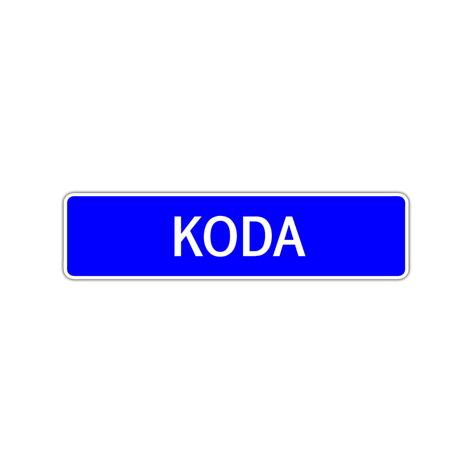 Koda Street Sign Children Name Room Plate
