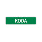 Koda Street Sign Children Name Room Plate