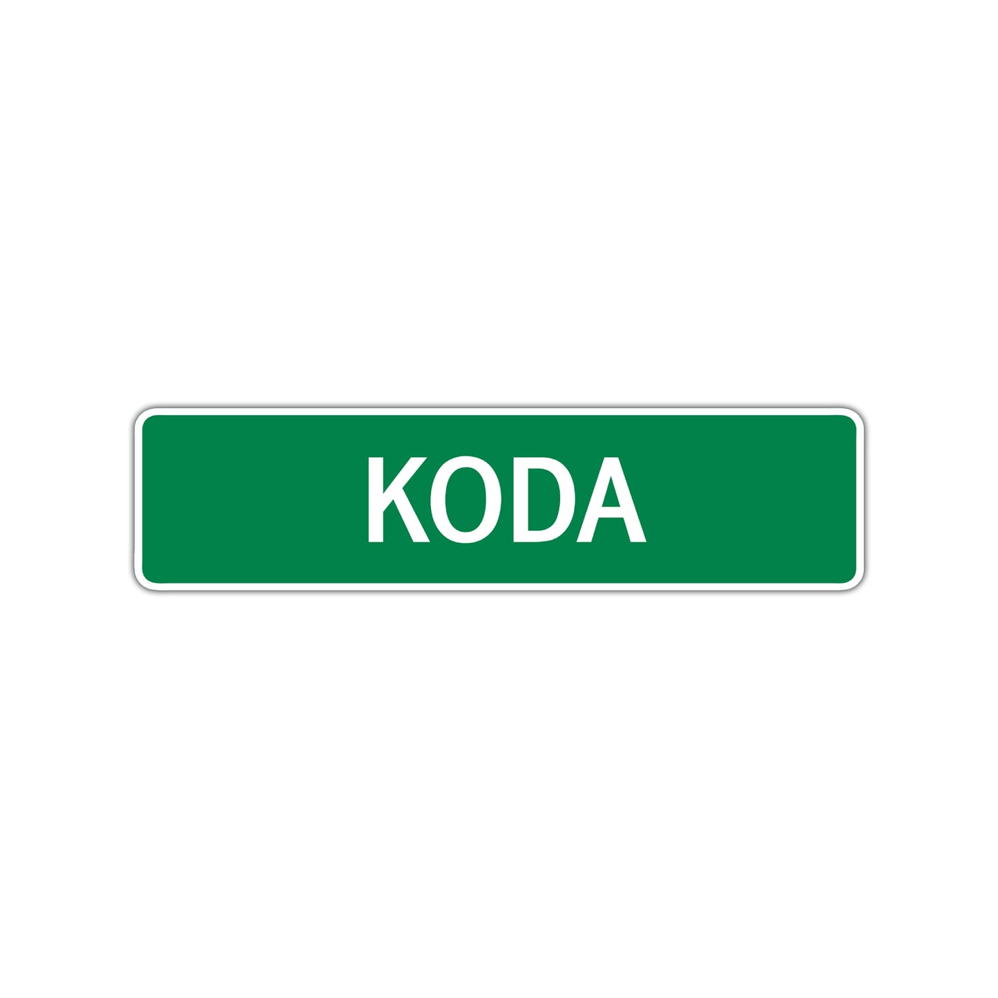 Koda Street Sign Children Name Room Plate