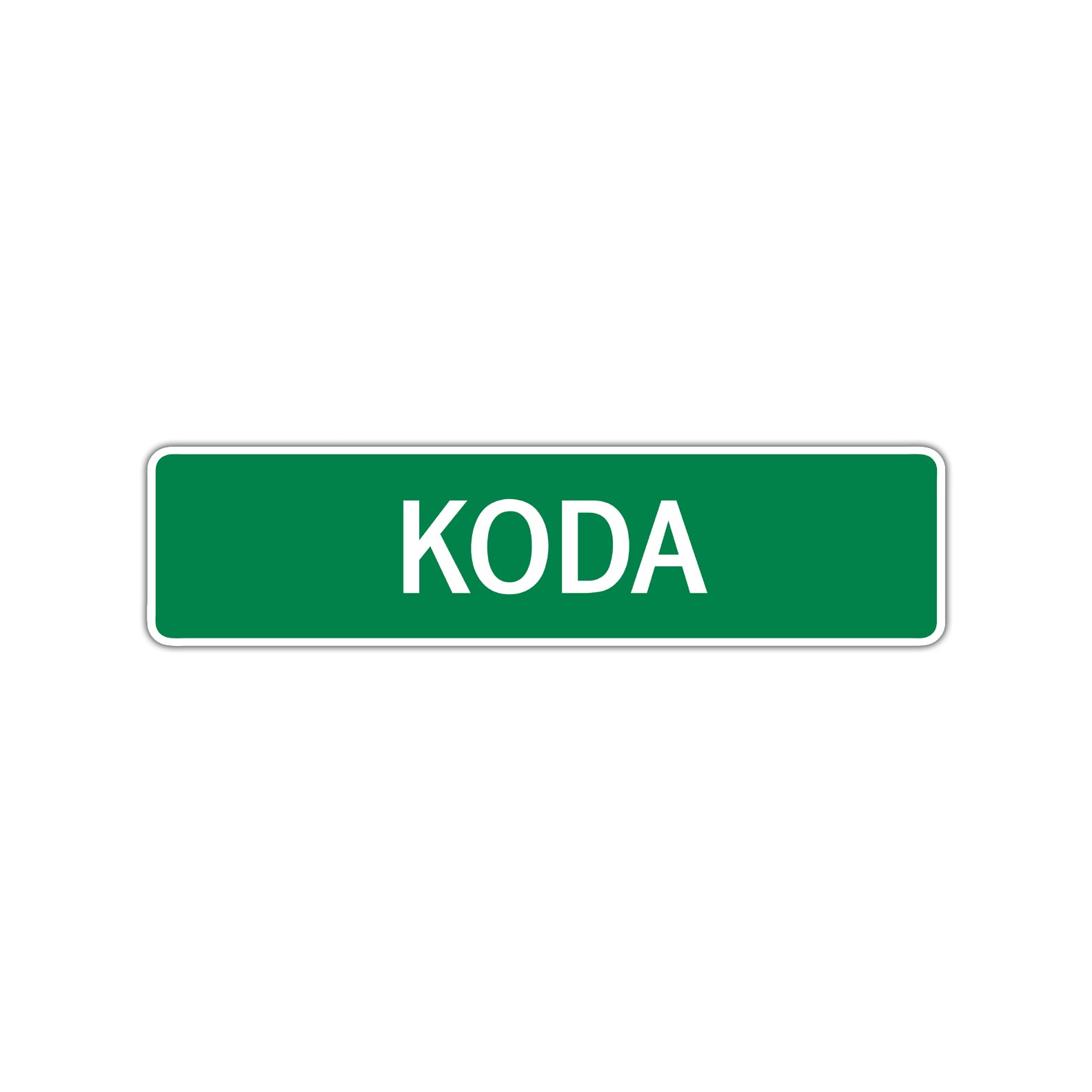 Koda Street Sign Children Name Room Plate