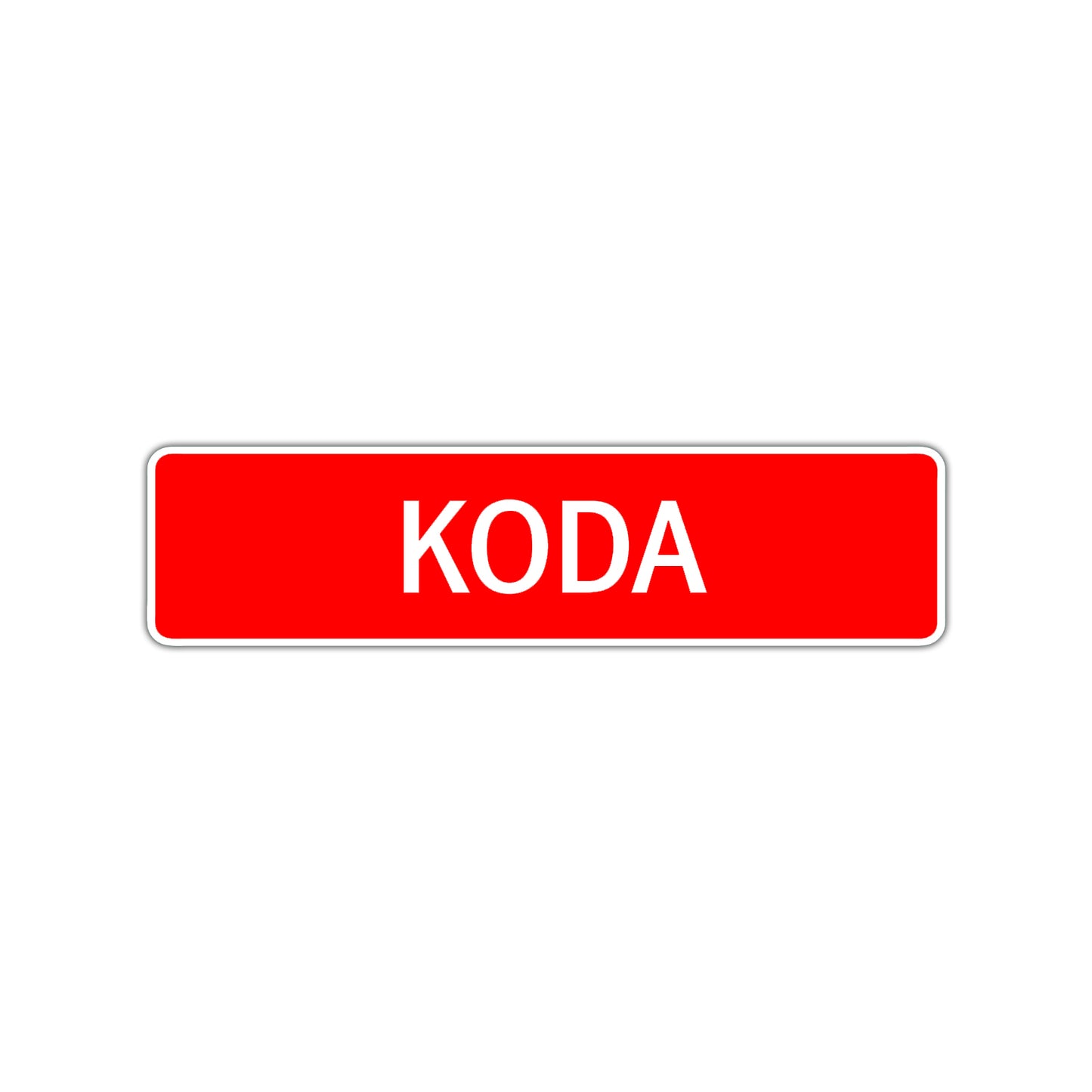 Koda Street Sign Children Name Room Plate
