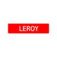Leroy Street Sign Children Name Room Plate