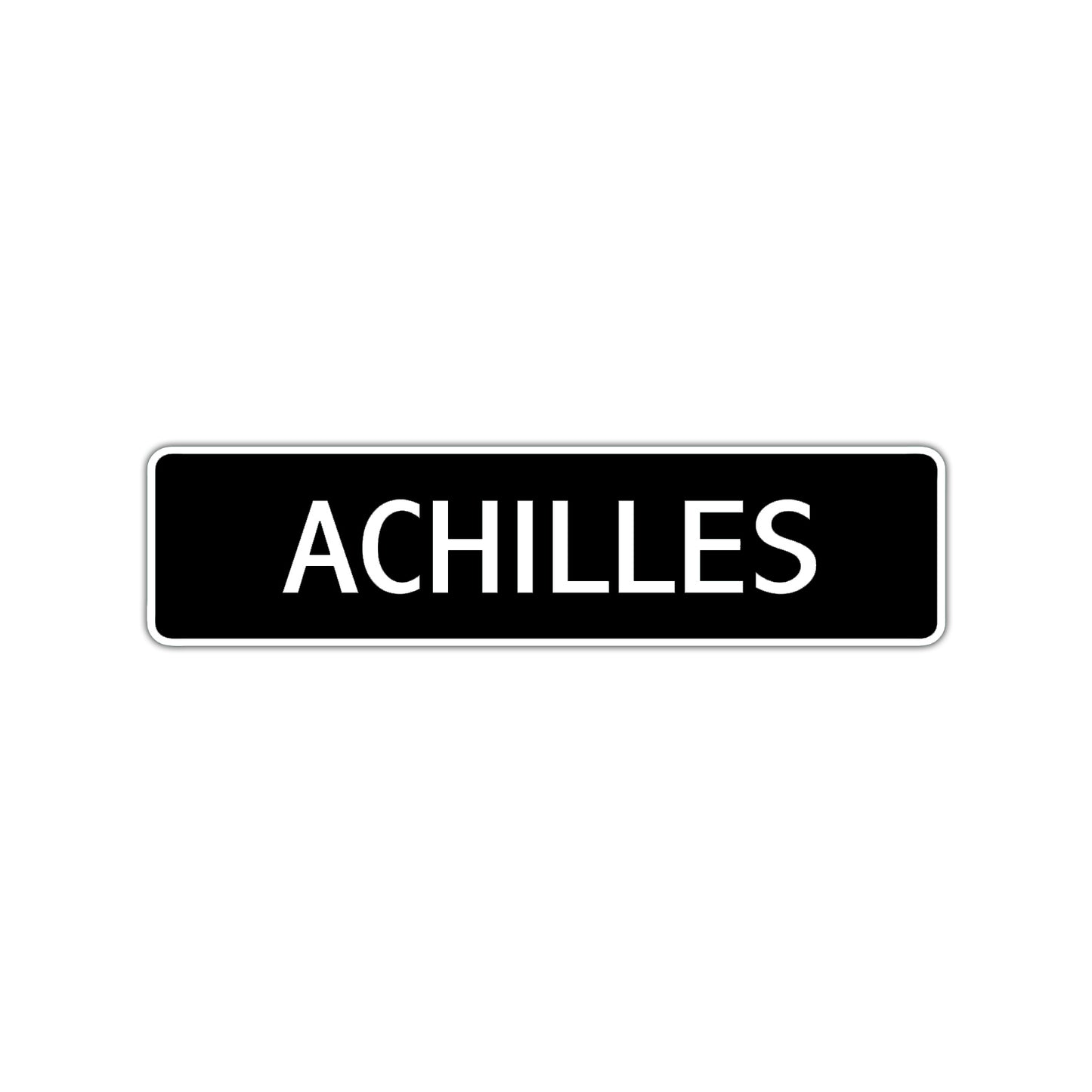 Achilles Street Sign Children Name Room Plate