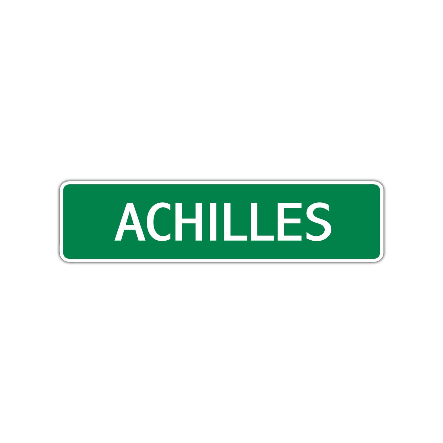 Achilles Street Sign Children Name Room Plate