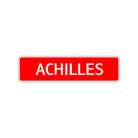 Achilles Street Sign Children Name Room Plate
