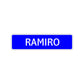 Ramiro Street Sign Children Name Room Plate