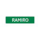 Ramiro Street Sign Children Name Room Plate