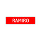Ramiro Street Sign Children Name Room Plate