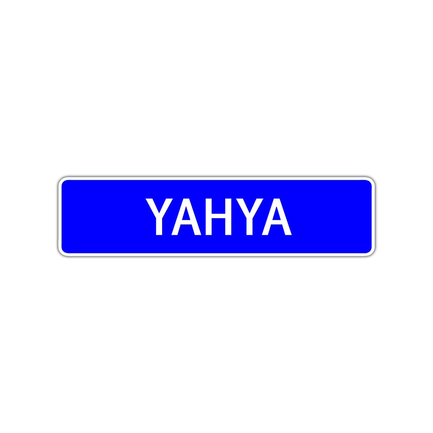 Yahya Street Sign Children Name Room Plate