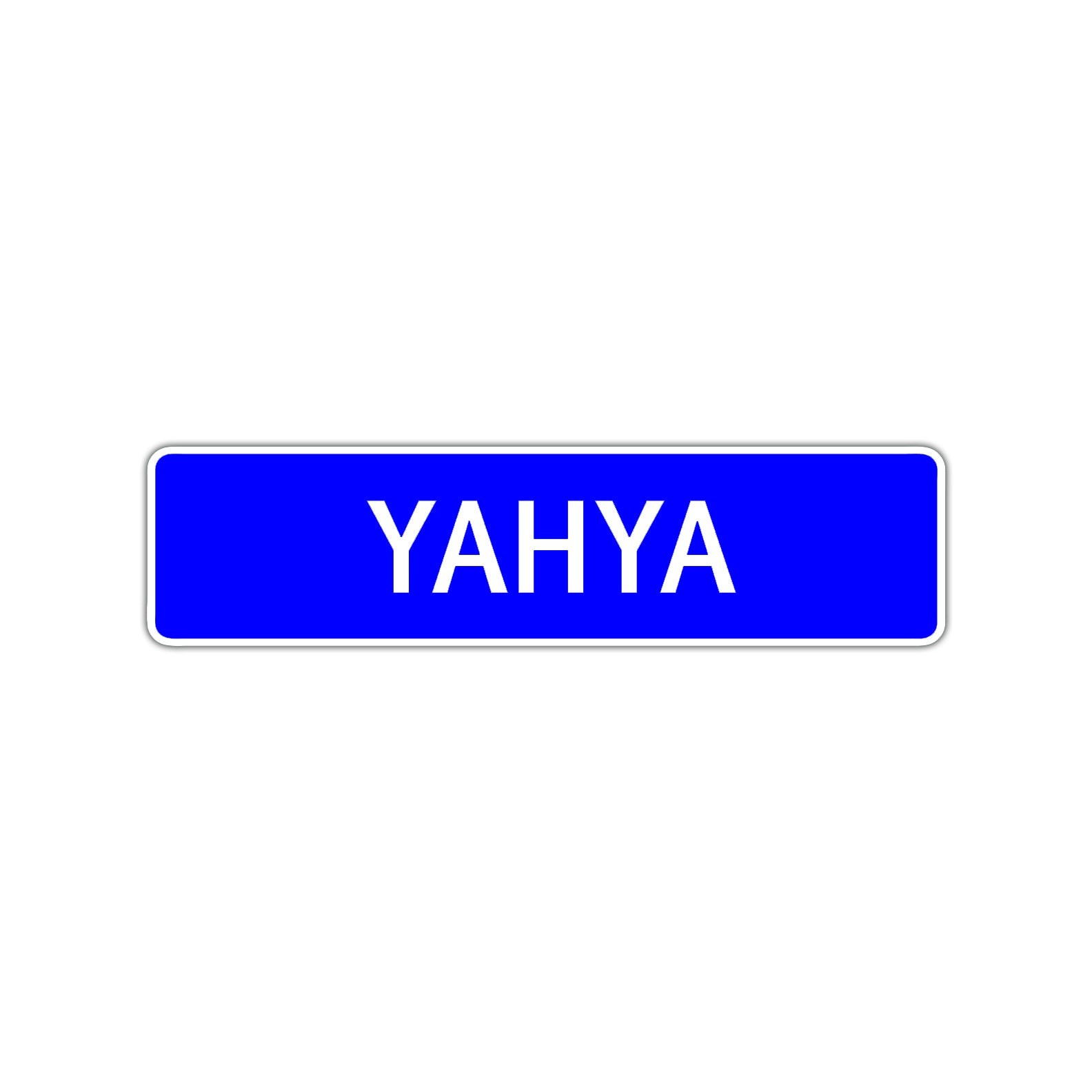 Yahya Street Sign Children Name Room Plate