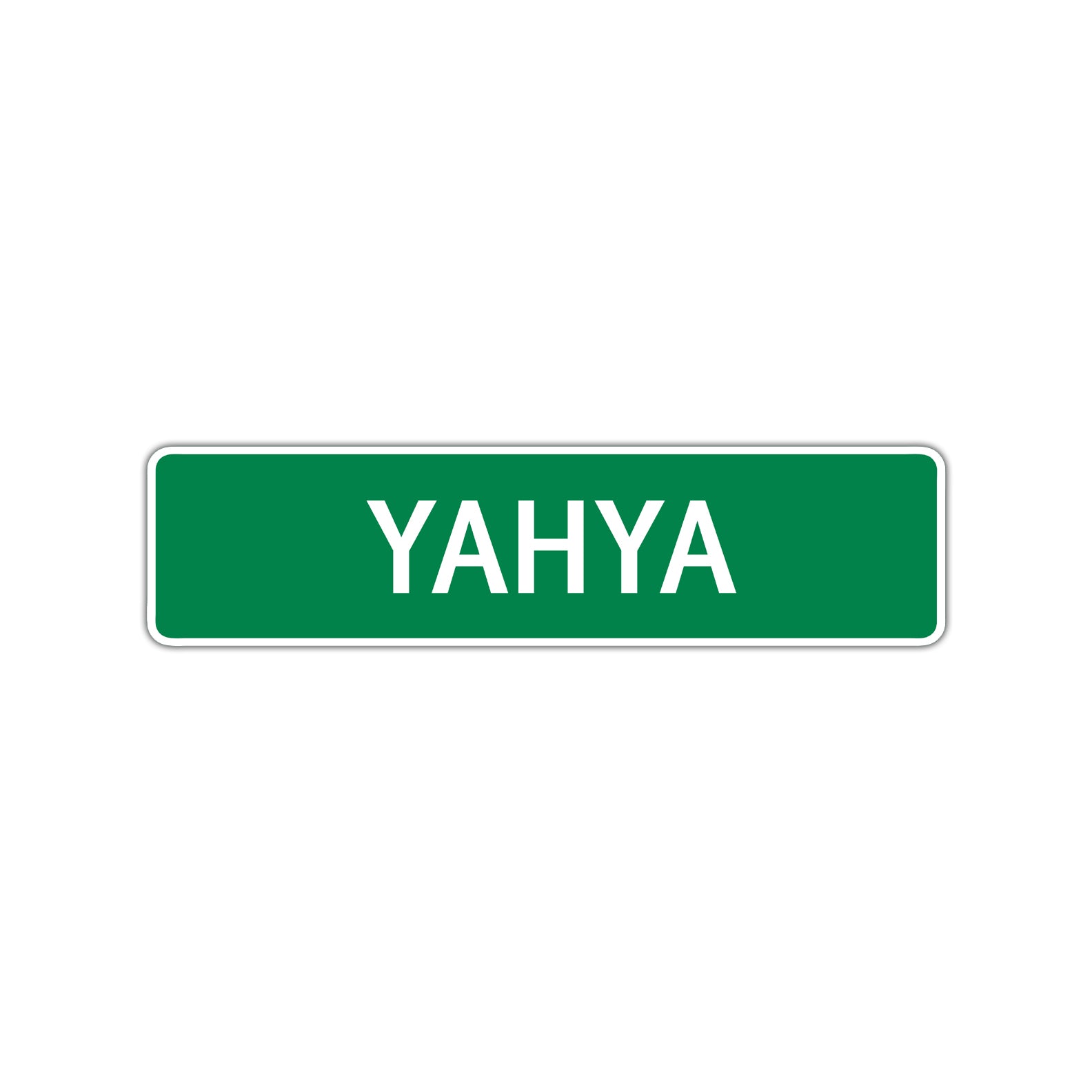 Yahya Street Sign Children Name Room Plate