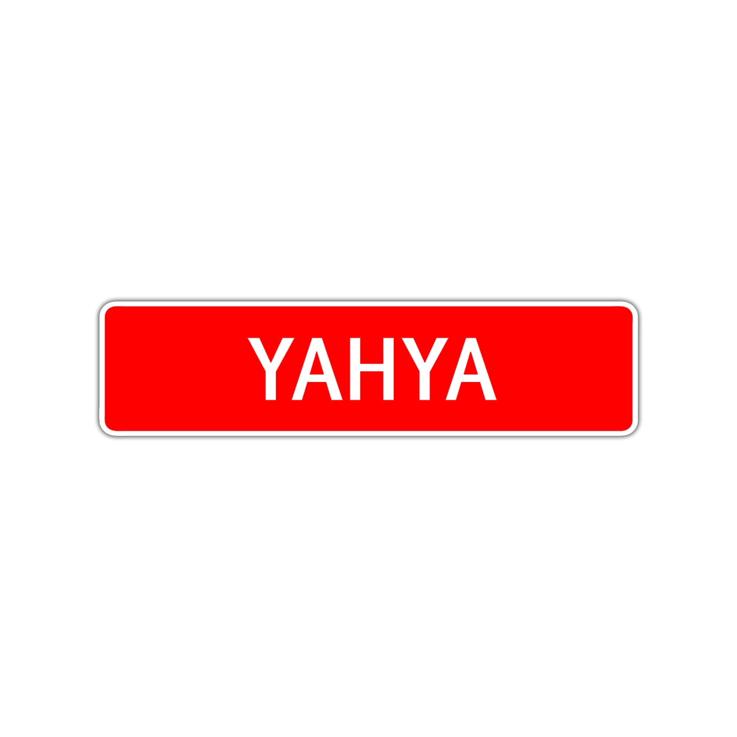 Yahya Street Sign Children Name Room Plate