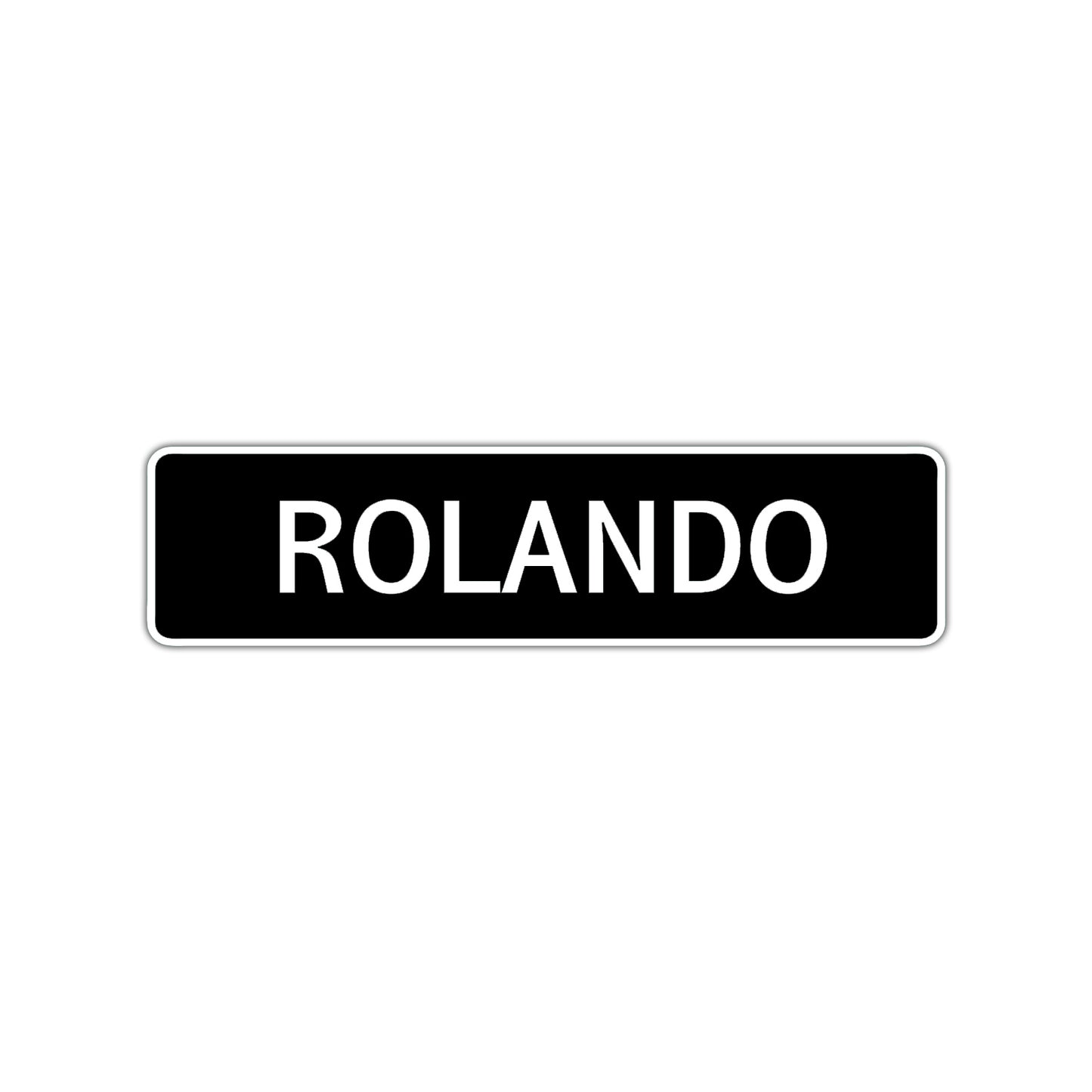 Rolando Street Sign Children Name Room Plate