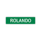 Rolando Street Sign Children Name Room Plate