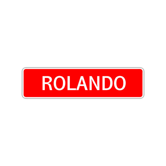 Rolando Street Sign Children Name Room Plate