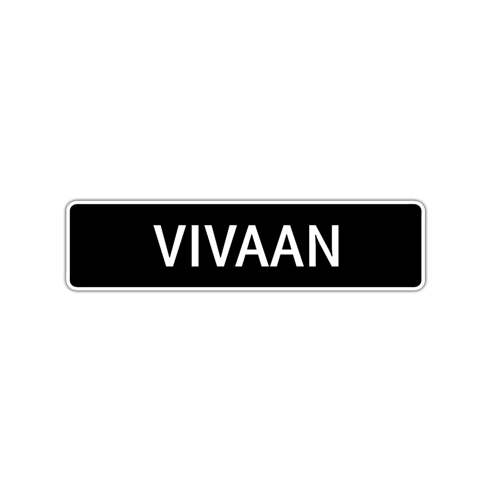 Vivaan Street Sign Children Name Room Plate