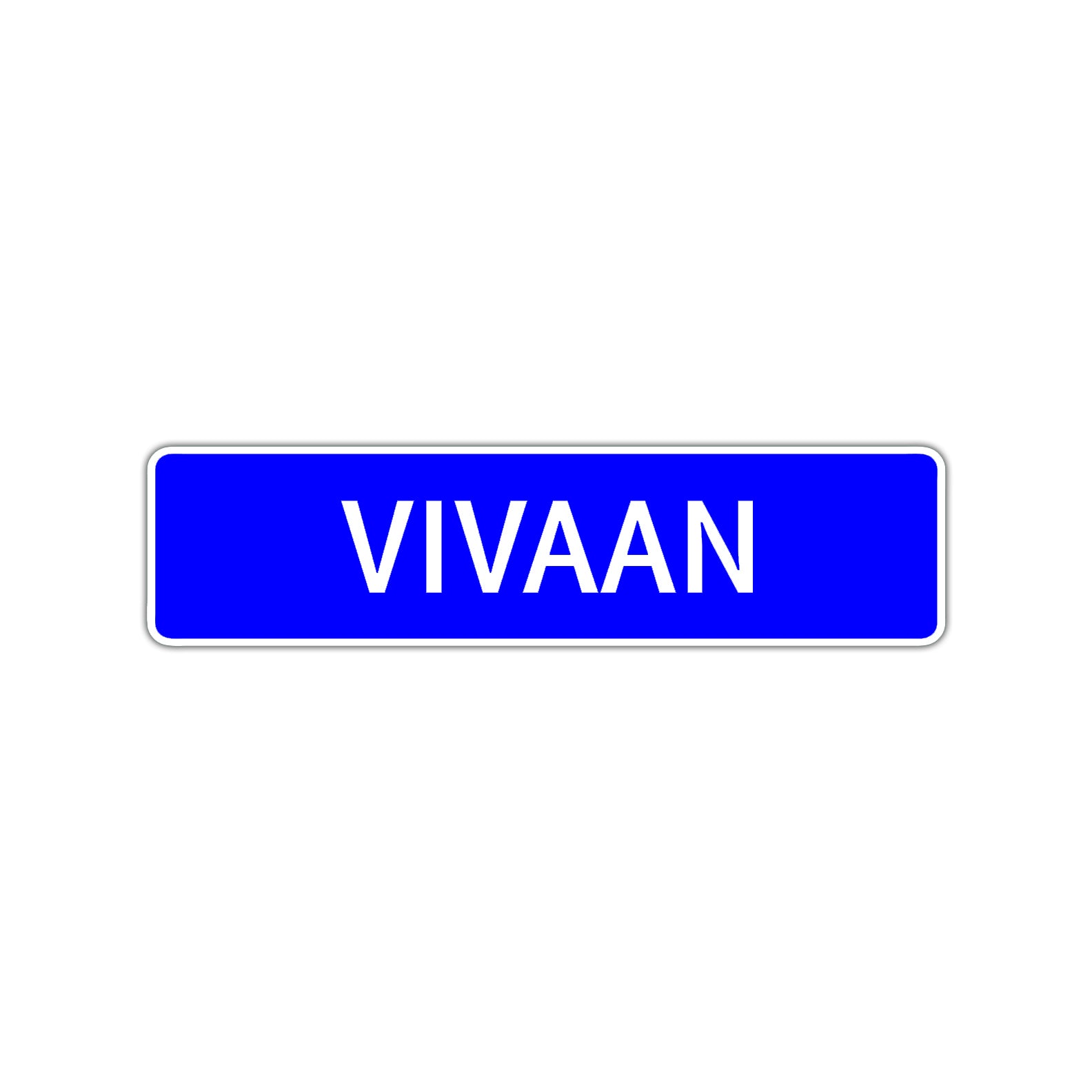 Vivaan Street Sign Children Name Room Plate
