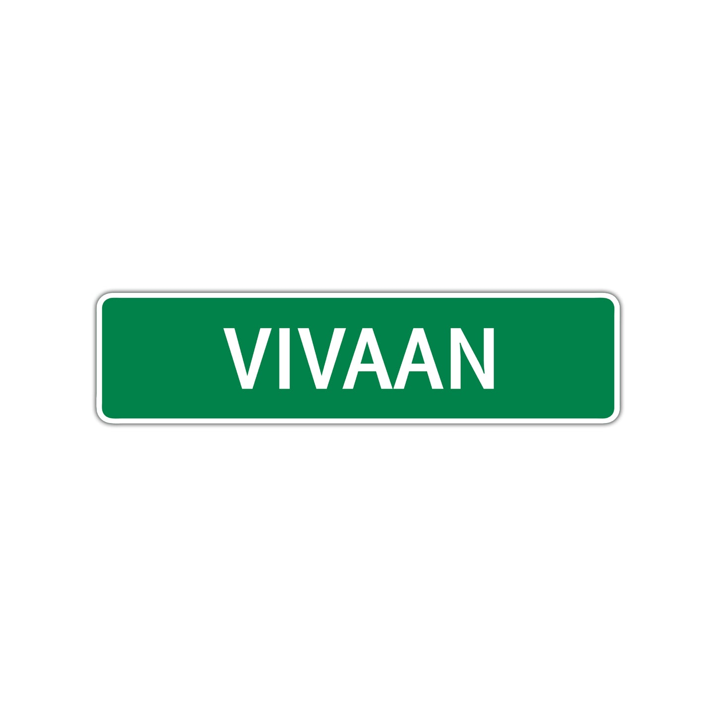 Vivaan Street Sign Children Name Room Plate