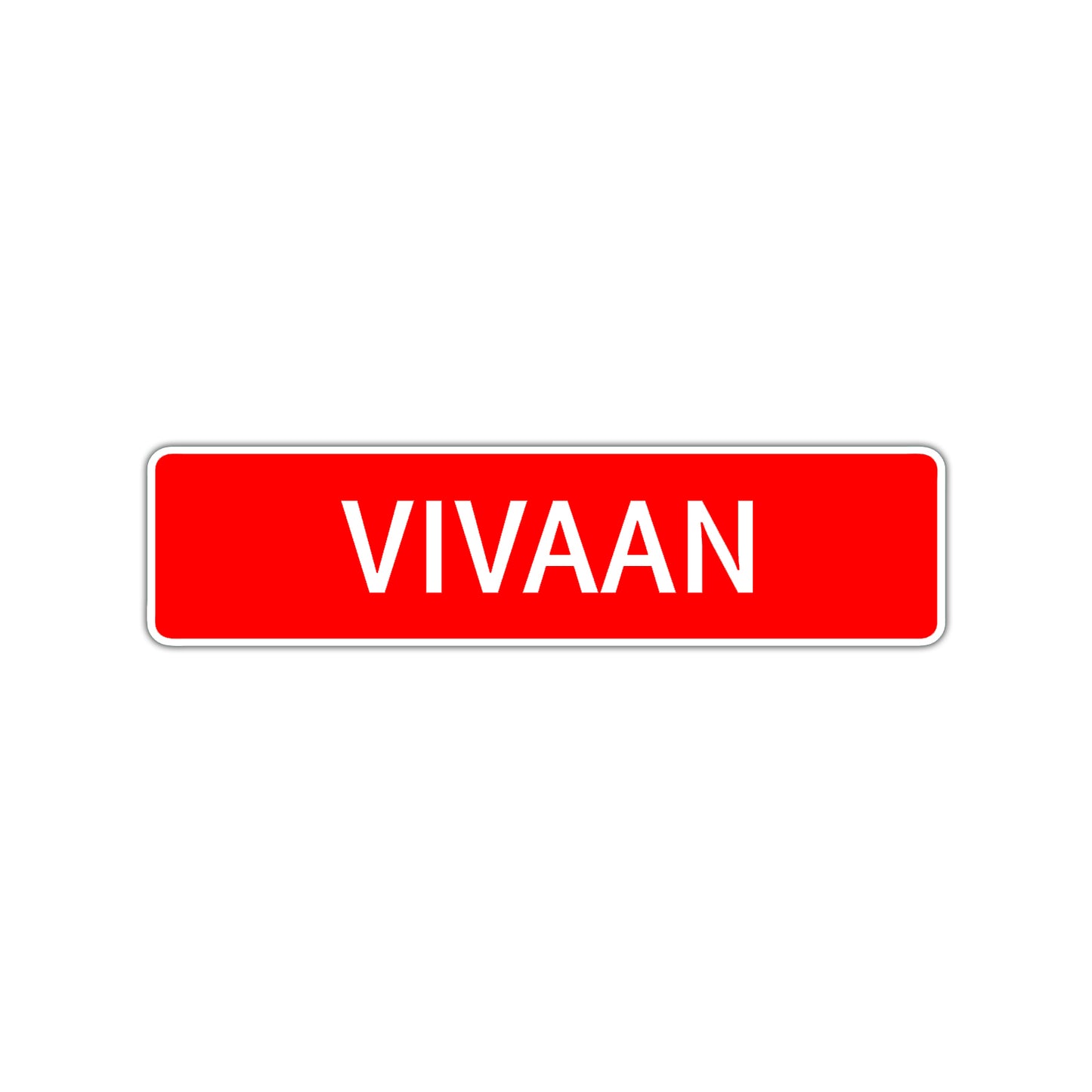 Vivaan Street Sign Children Name Room Plate
