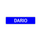 Dario Street Sign Children Name Room Plate