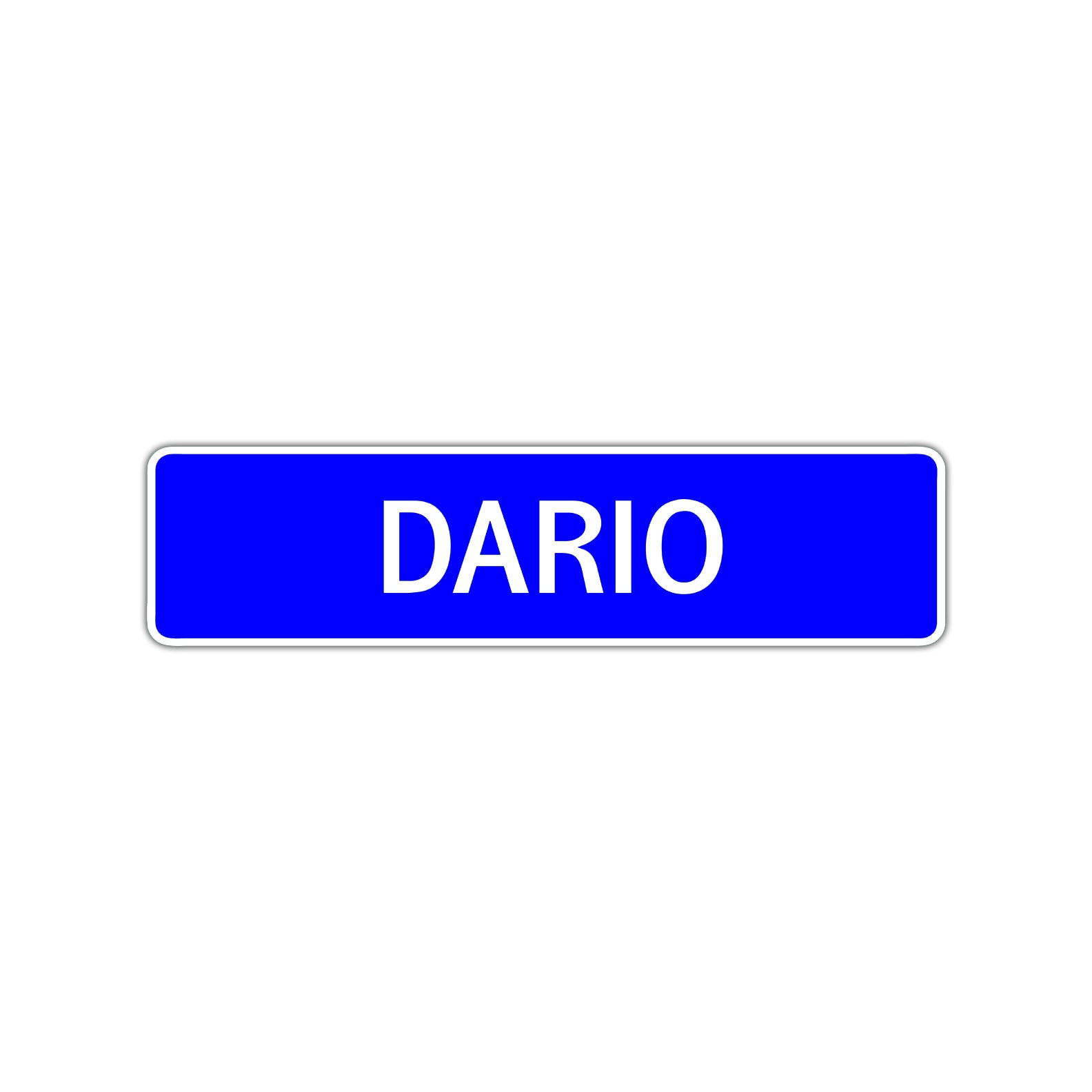 Dario Street Sign Children Name Room Plate