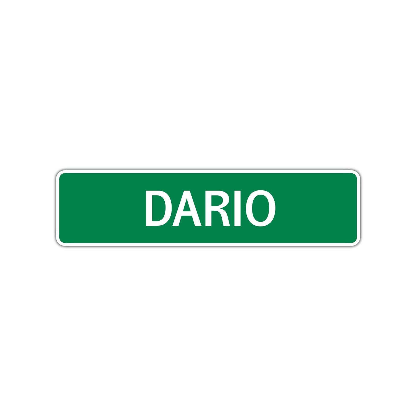 Dario Street Sign Children Name Room Plate