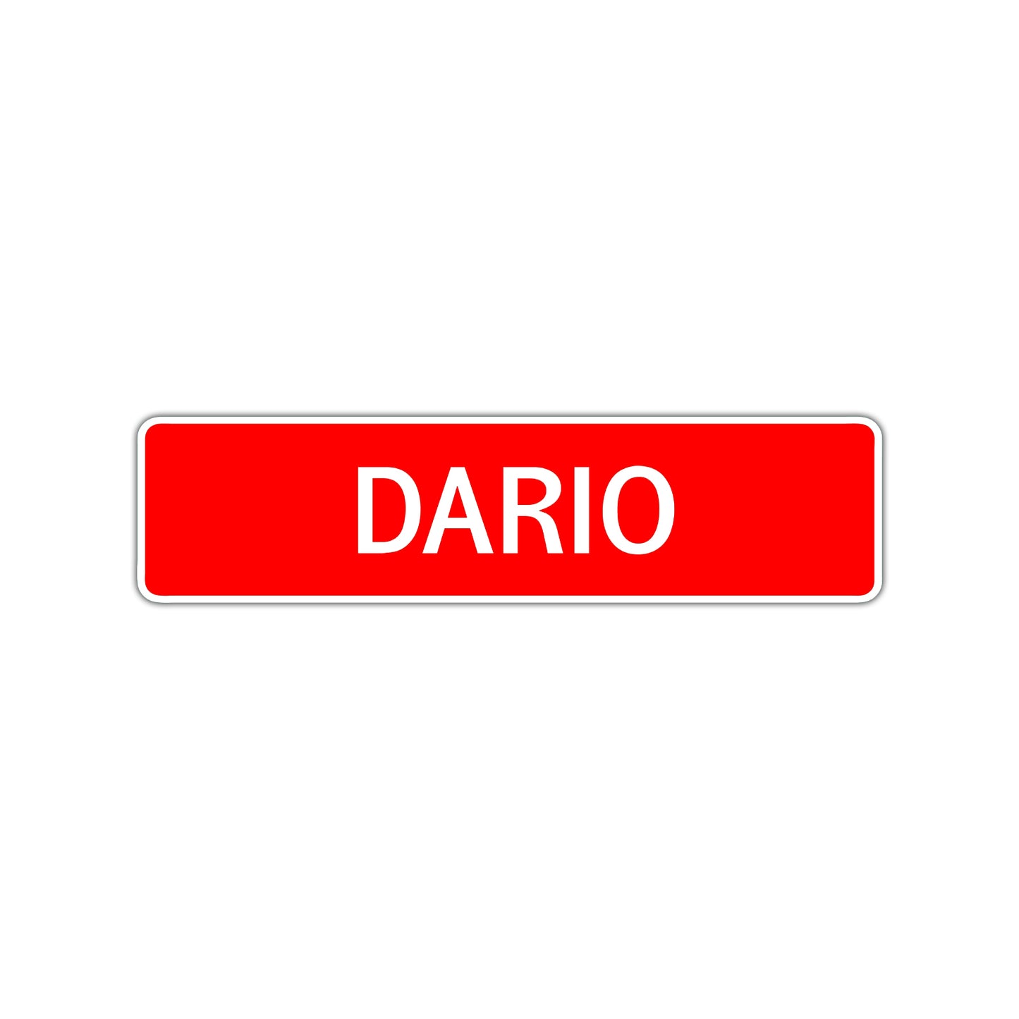 Dario Street Sign Children Name Room Plate