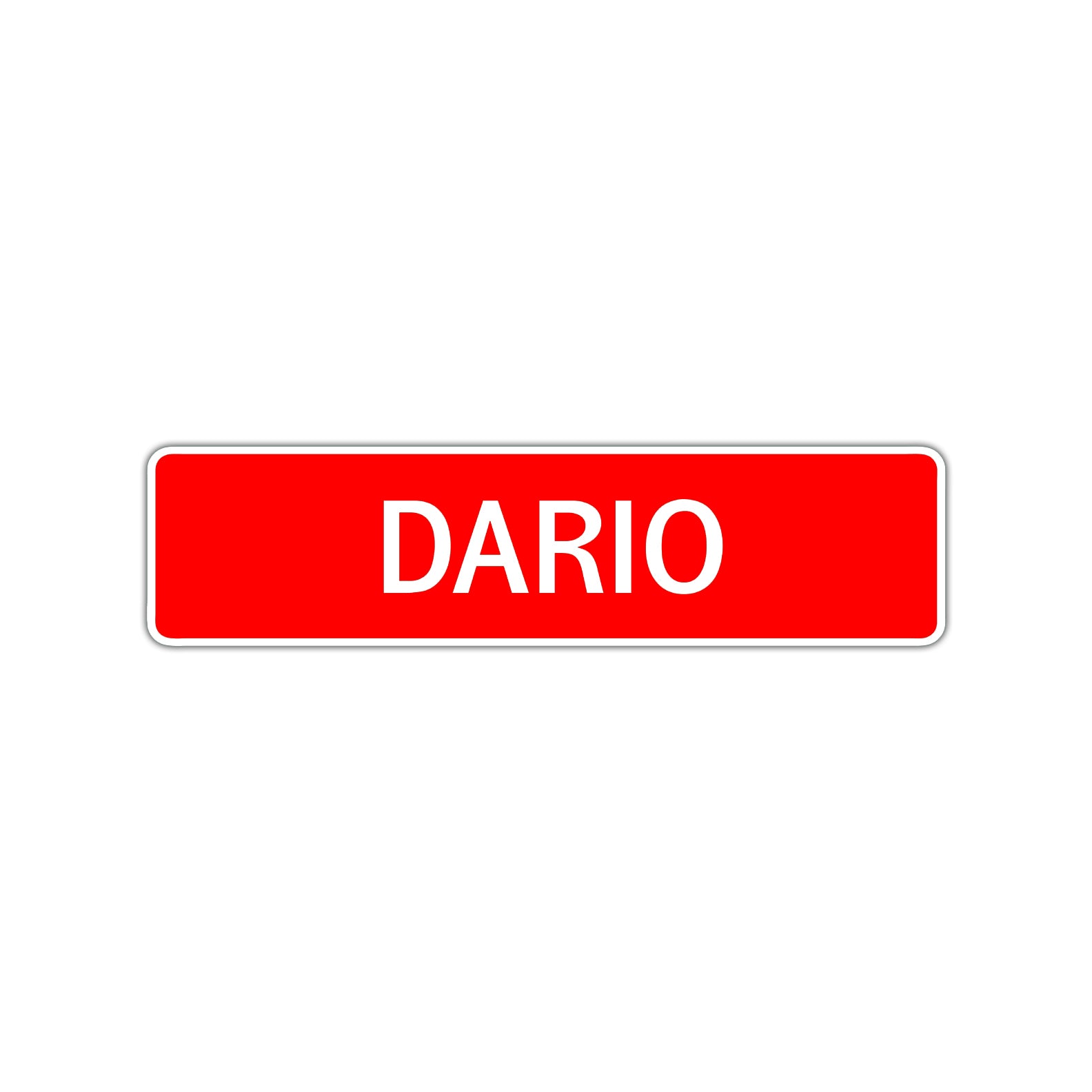 Dario Street Sign Children Name Room Plate