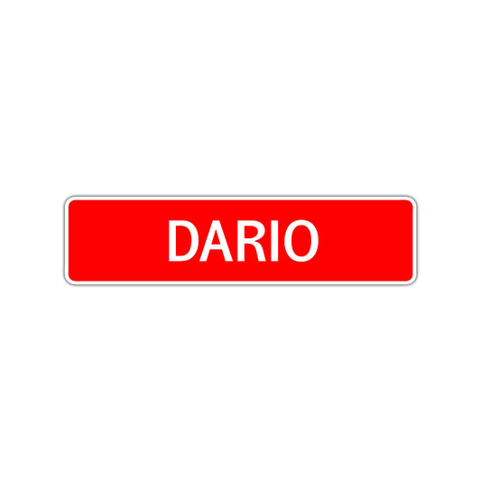 Dario Street Sign Children Name Room Plate