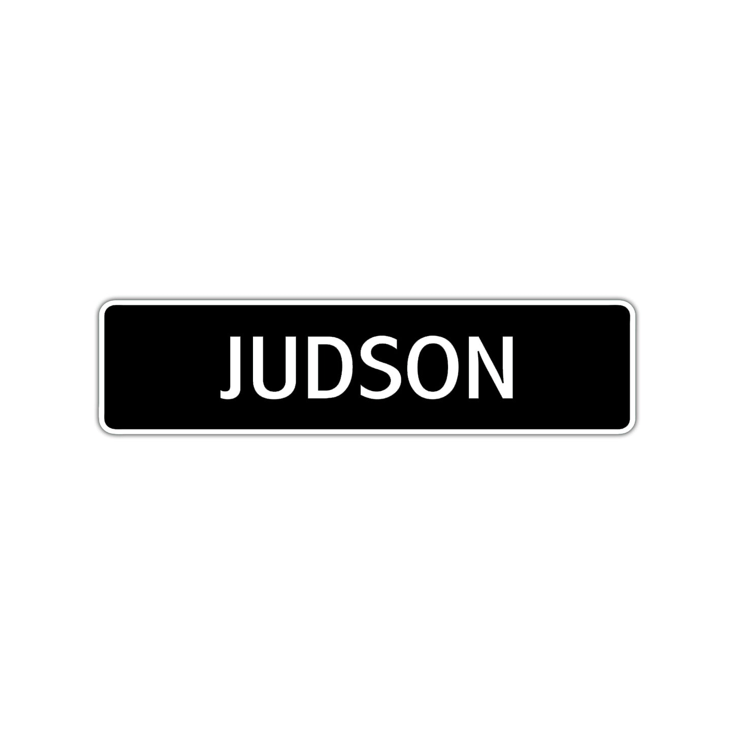 Judson Street Sign Children Name Room Plate