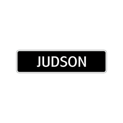 Judson Street Sign Children Name Room Plate