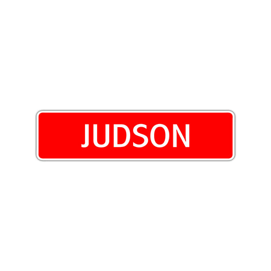 Judson Street Sign Children Name Room Plate