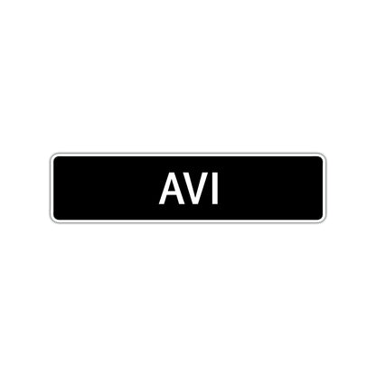 Avi Street Sign Children Name Room Plate
