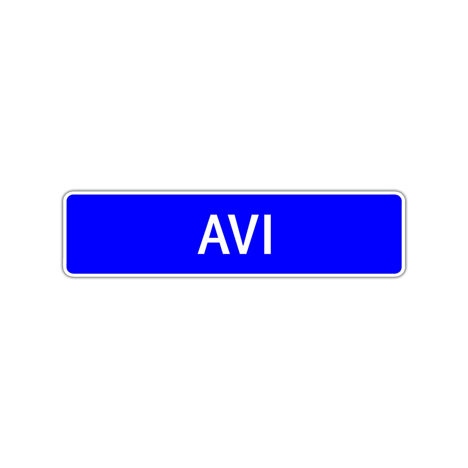 Avi Street Sign Children Name Room Plate