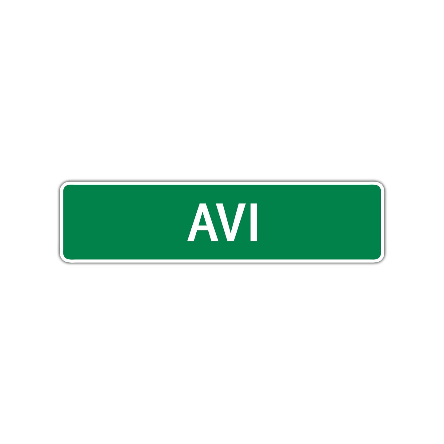 Avi Street Sign Children Name Room Plate