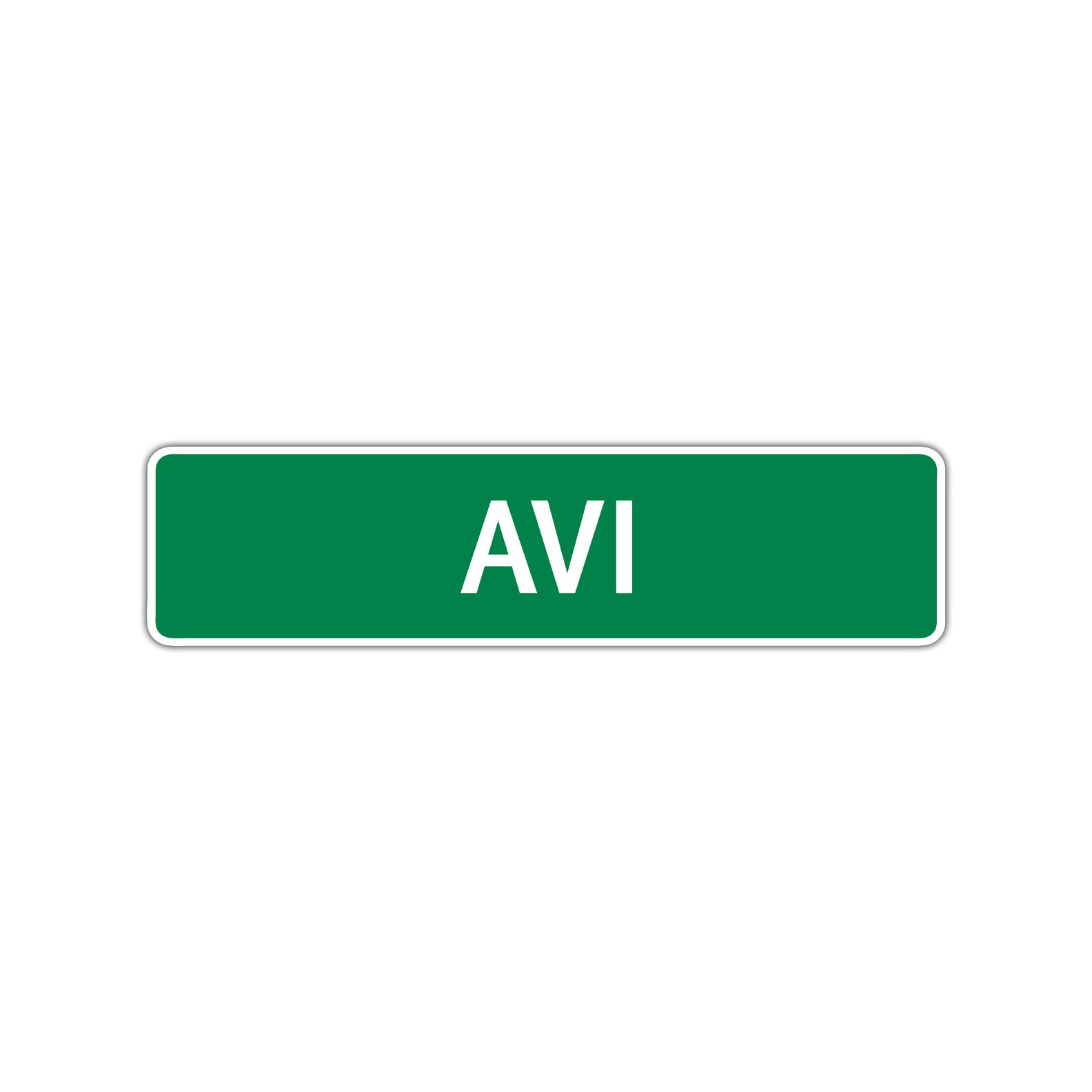 Avi Street Sign Children Name Room Plate