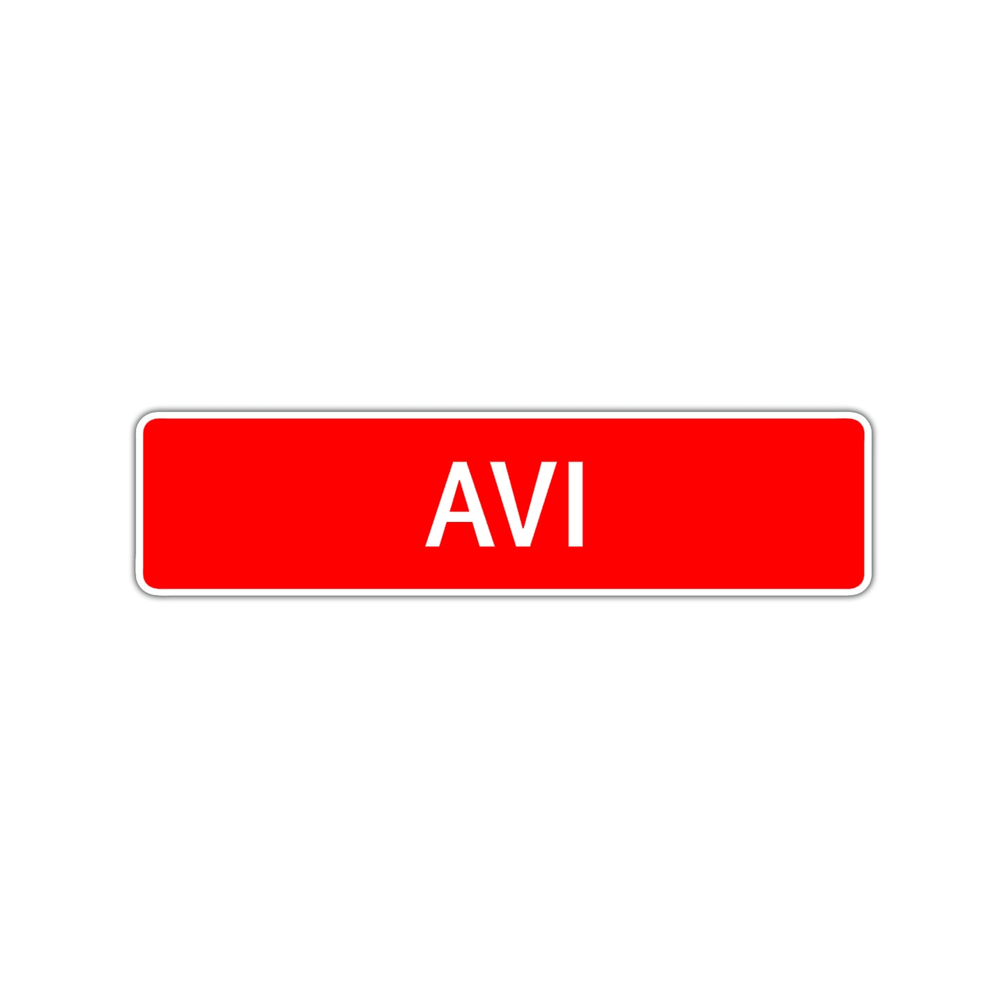 Avi Street Sign Children Name Room Plate