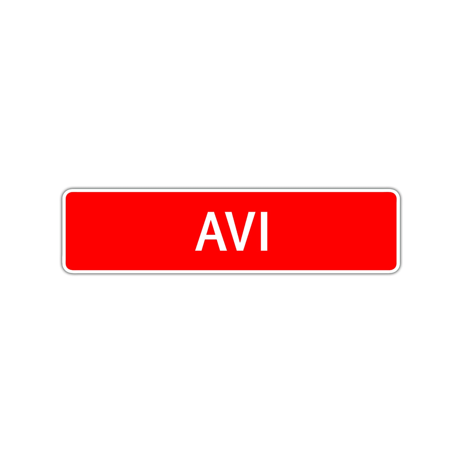 Avi Street Sign Children Name Room Plate